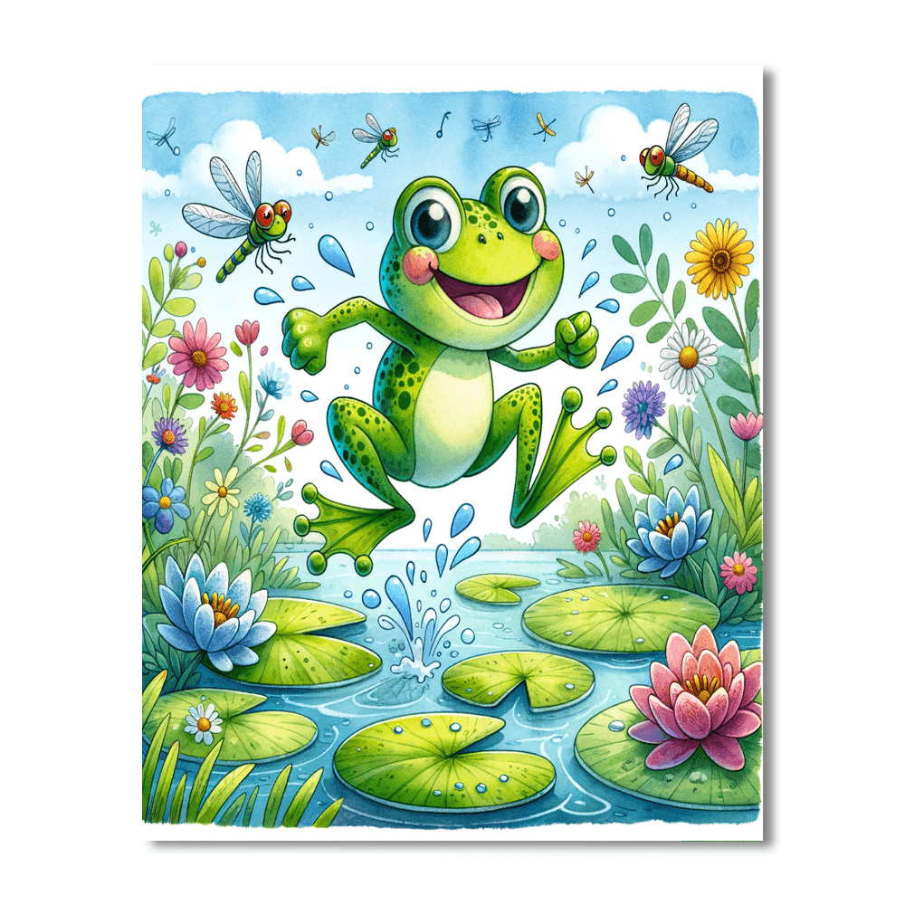 Silly Frog - DIY Painting By Numbers Kit