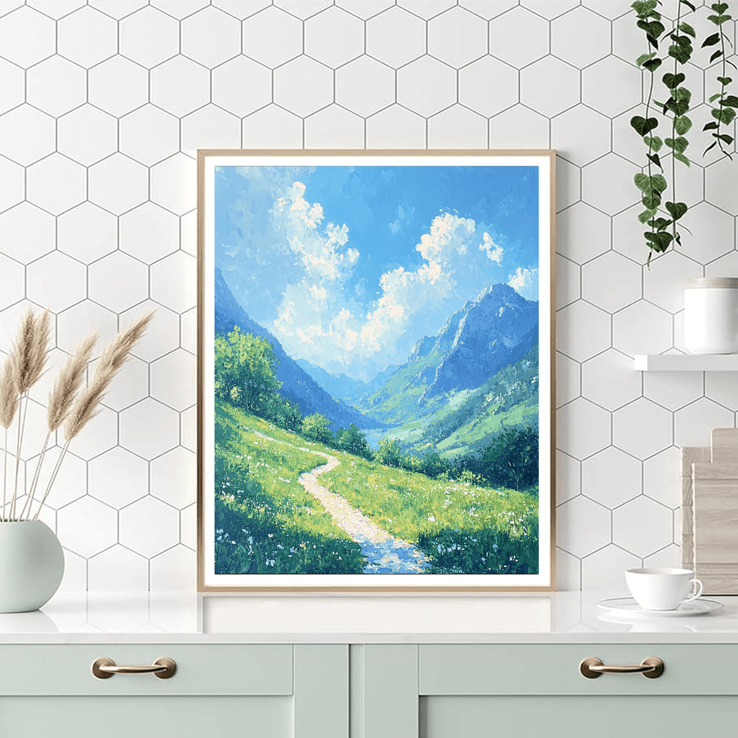 John Constable Inspired Majestic Mountain Trails  Paint By Numbers Kits