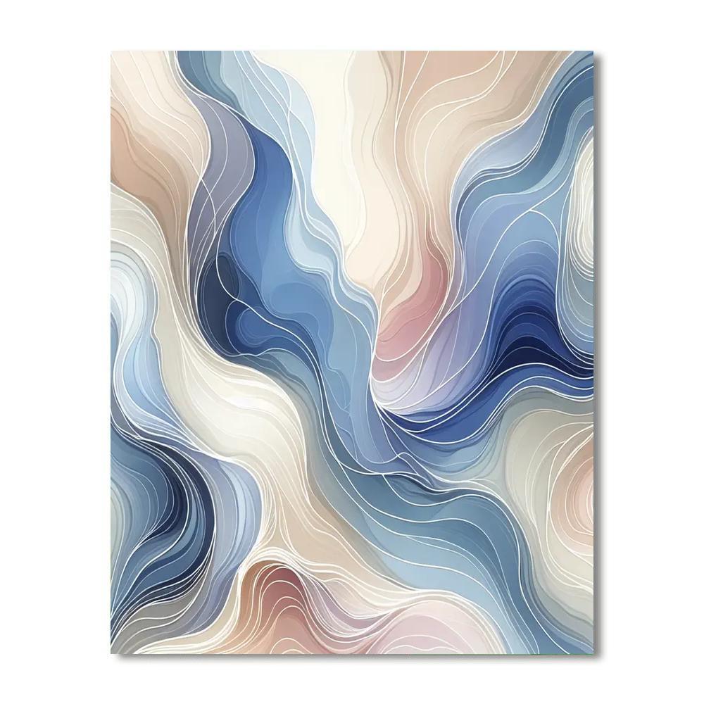 Serenity In Abstract Colors Number Painting