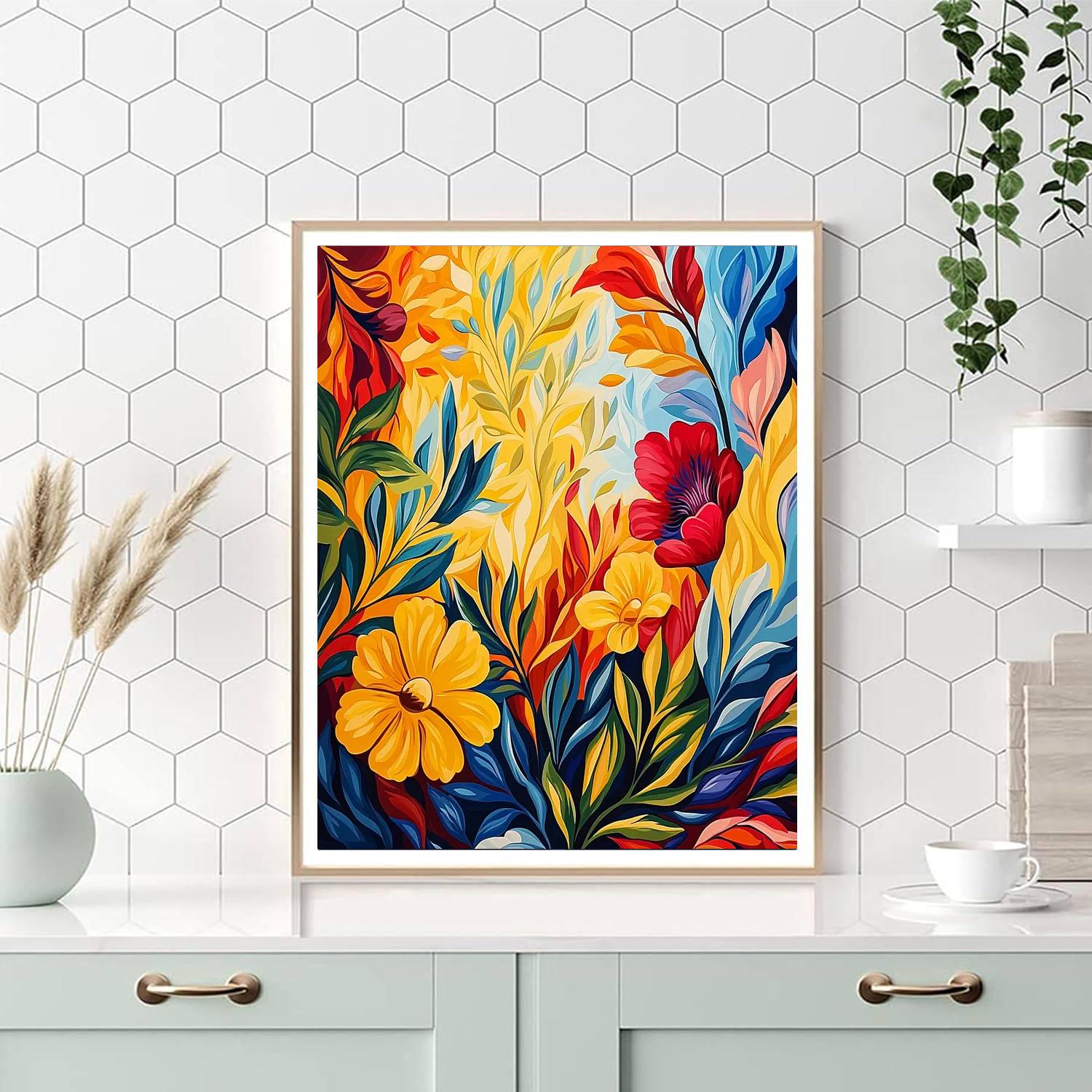 Frida Kahlo Inspired Floral Spirit Awakening  Painting By Numbers Kit