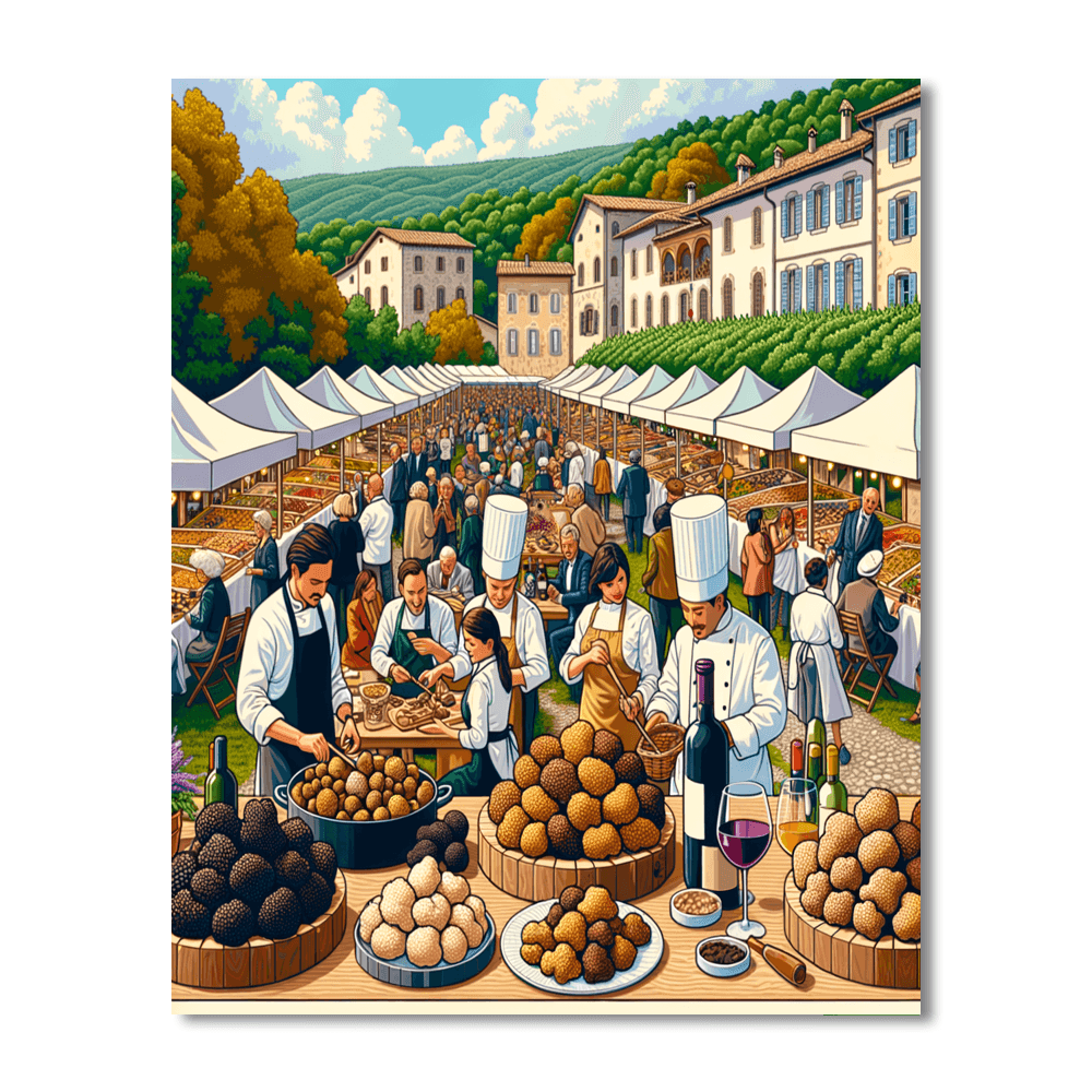 Alba White Truffle Festival - Italy DIY Paint By Numbers
