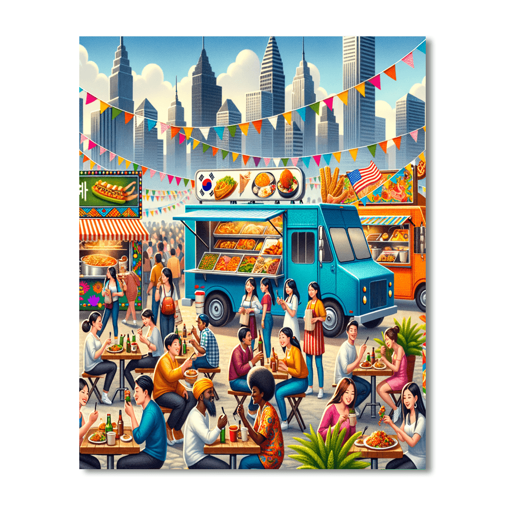 Street Food Festival Paint By Number