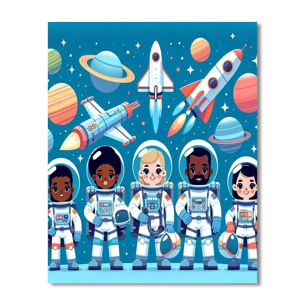 Galactic Rescue Mission Paint By Numbers