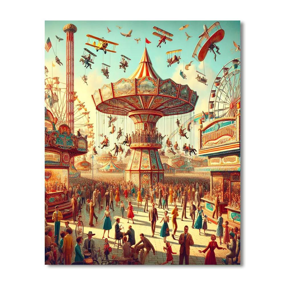 Vintage Carnival Whimsy Paint By Numbers Kits