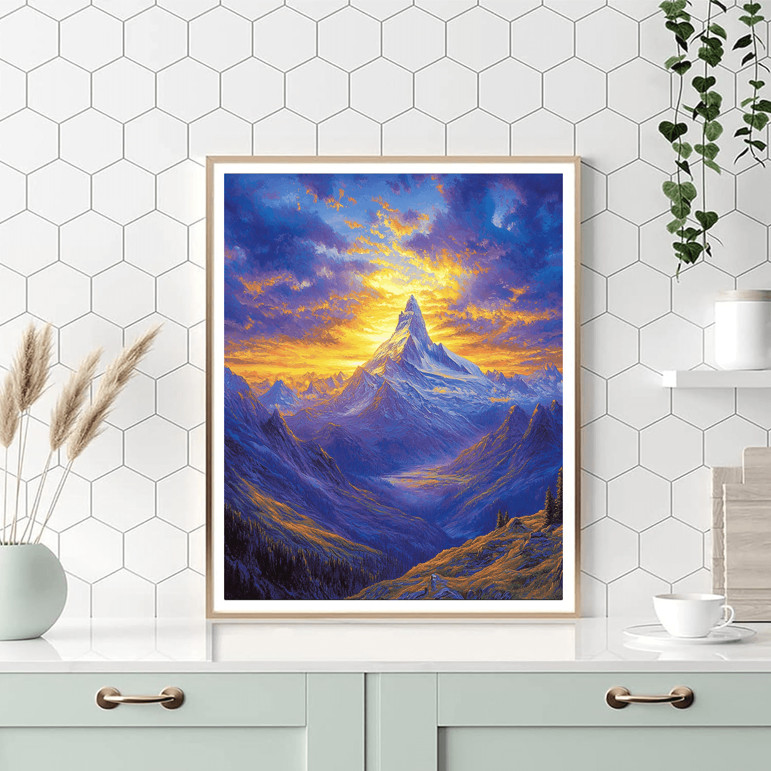 Friedrich Inspired Mystical Mountain Landscapes  Painting By Numbers Kit