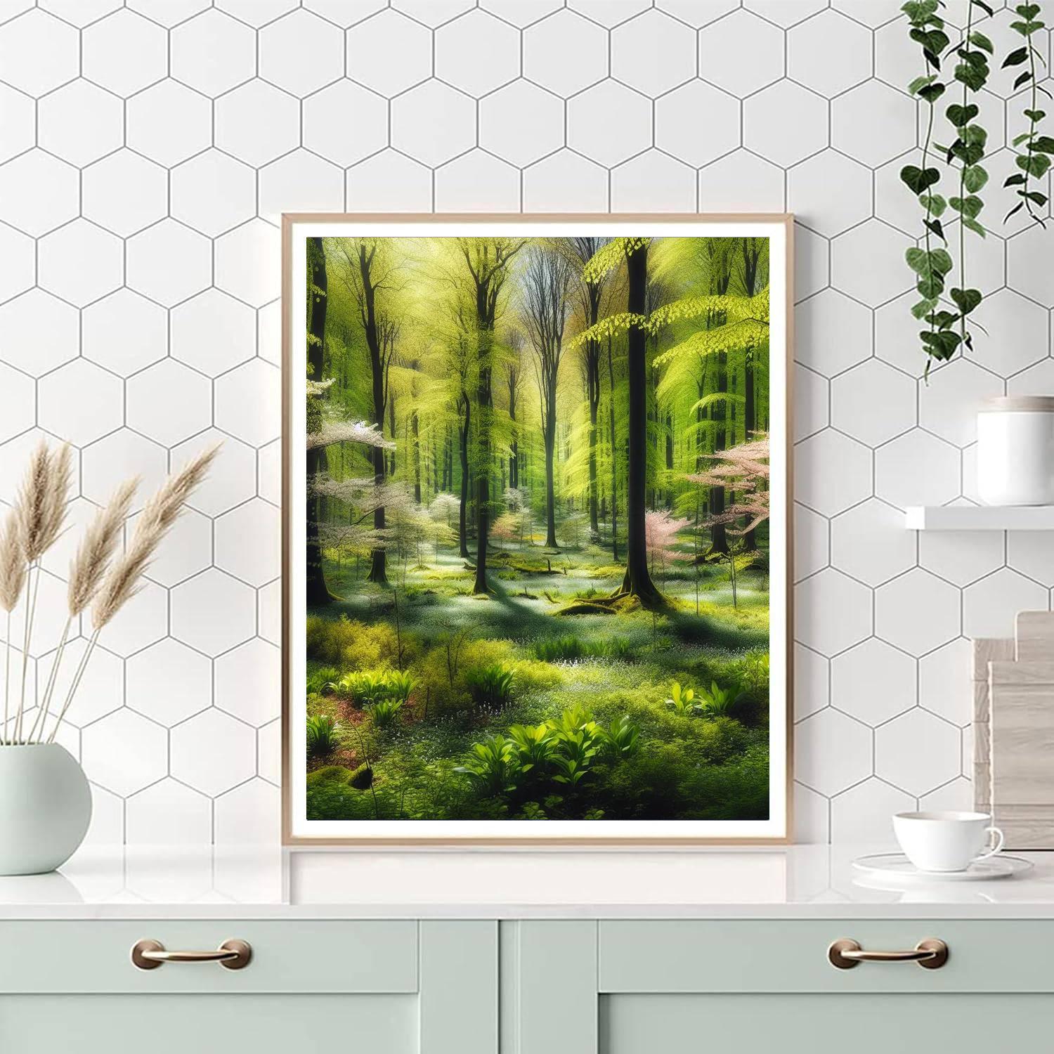 Enchanted Spring Forest Paint By Color