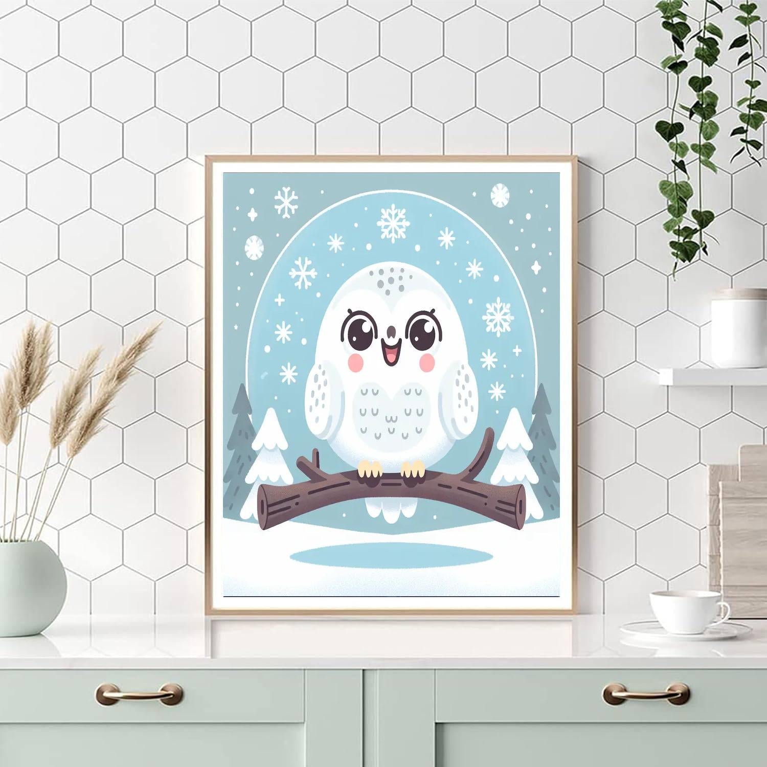 Silly Snowy Owl Painting By Numbers Kit
