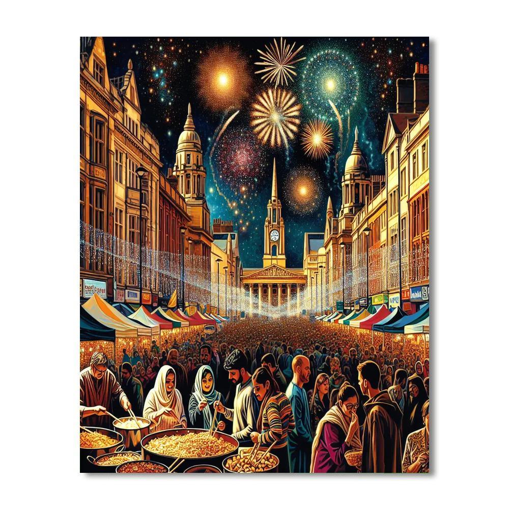 Diwali In Leicester - Uk DIY Paint By Numbers