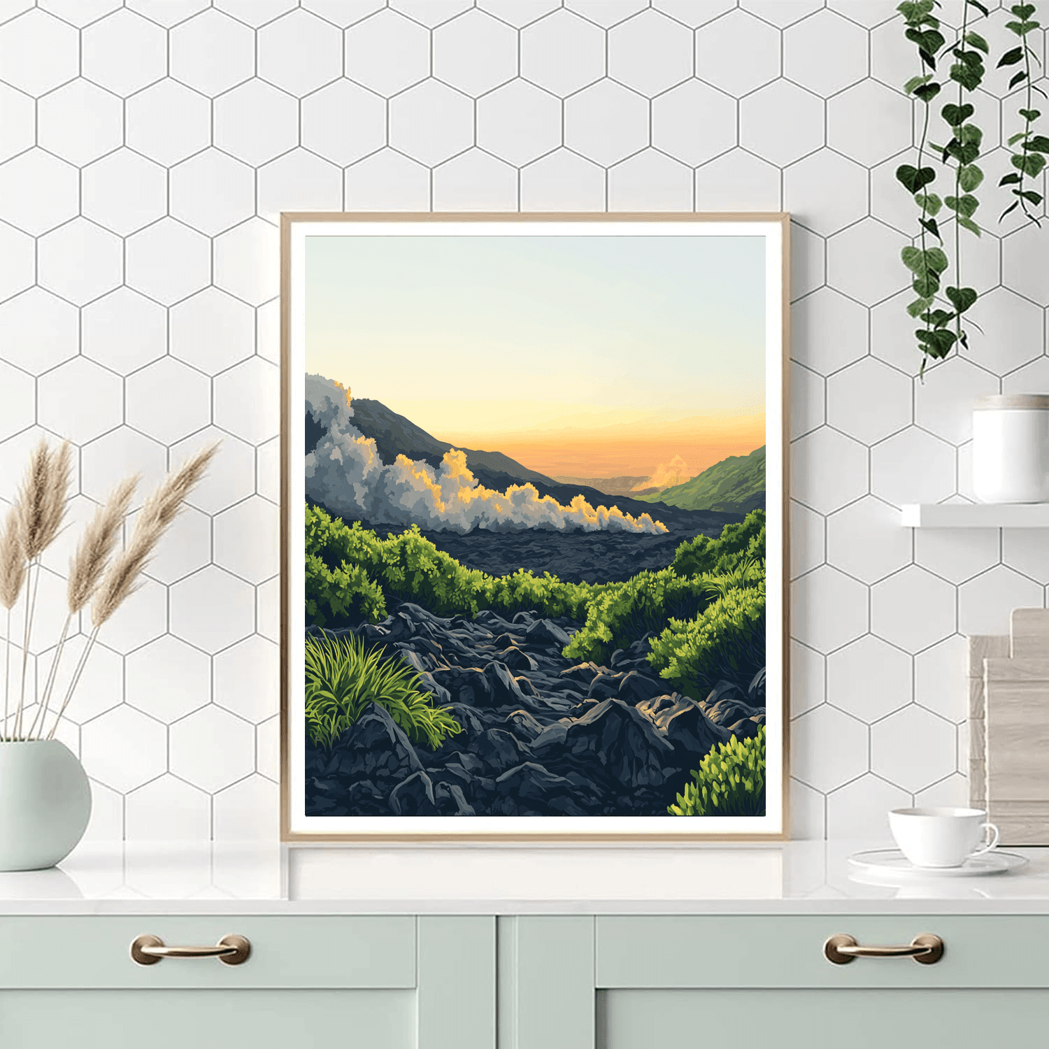 Hawaii Volcanoes National Park Number Painting