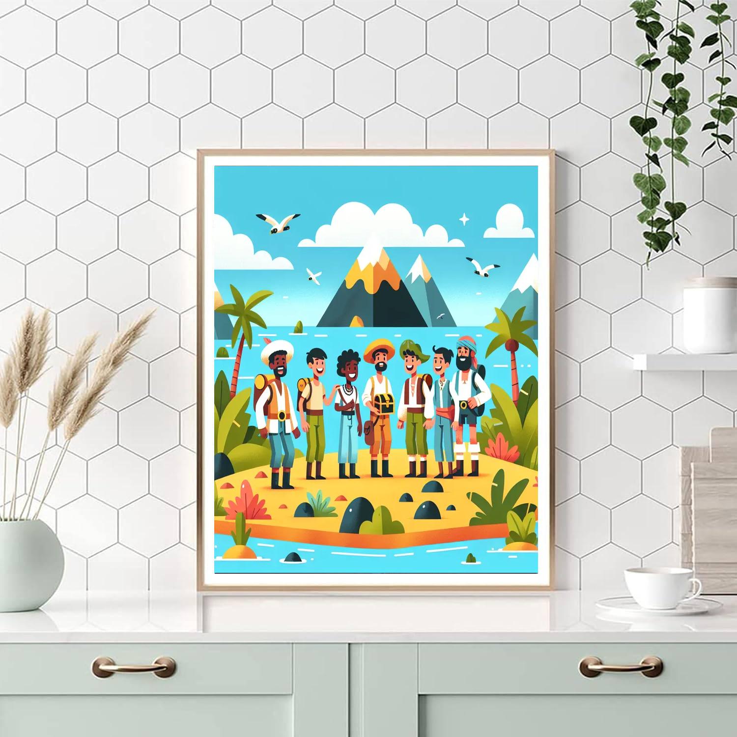 Island Discovery Number Painting