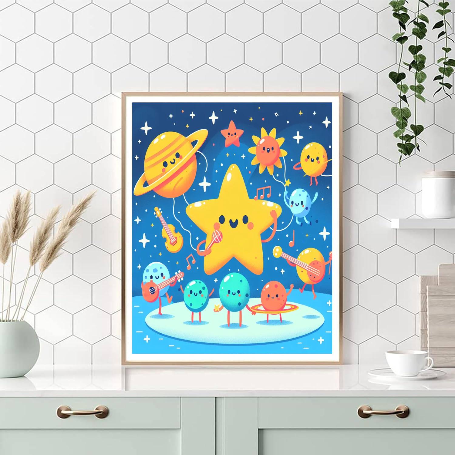 Starry Space Symphony Painting By Numbers Kit