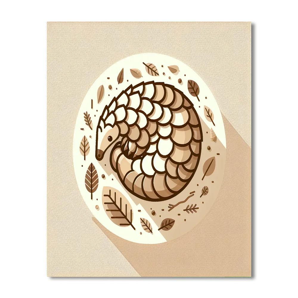 Playful Pangolin Paint By Numbers Art