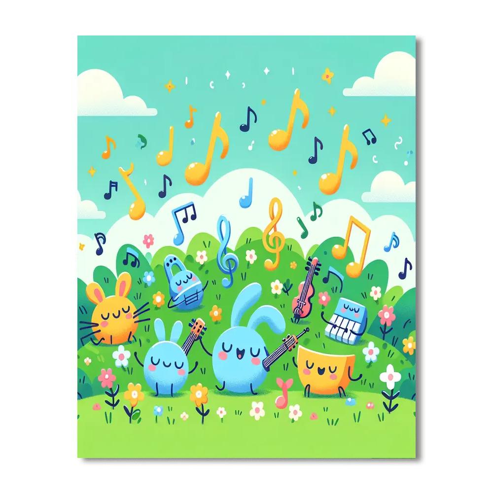 Magical Melody Meadow Paint By Numbers Art
