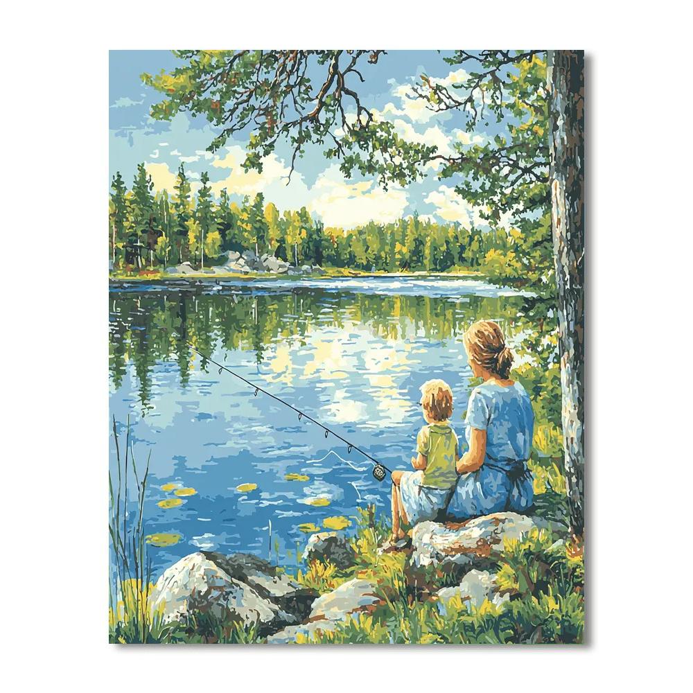 Peaceful Waters, Loving Hearts Numbered Painting Kits