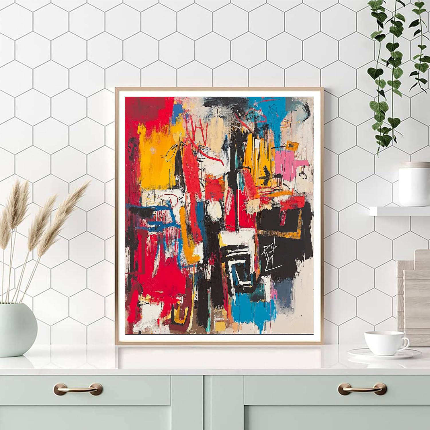 Jean-Michel Basquiat Inspired Tension Of Colors  Paint By Numbers