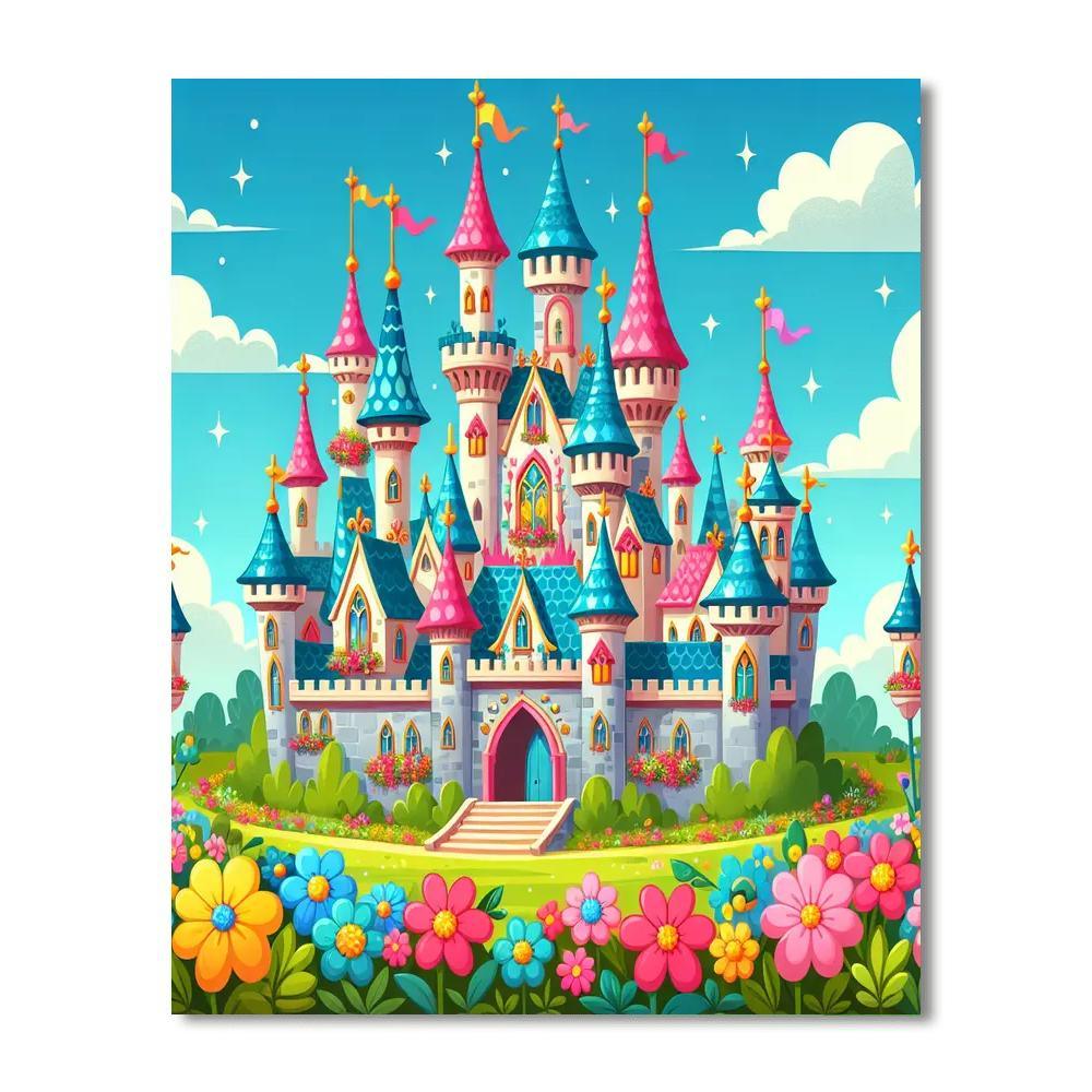 Charming Fairy Tale Castles Paint By Color