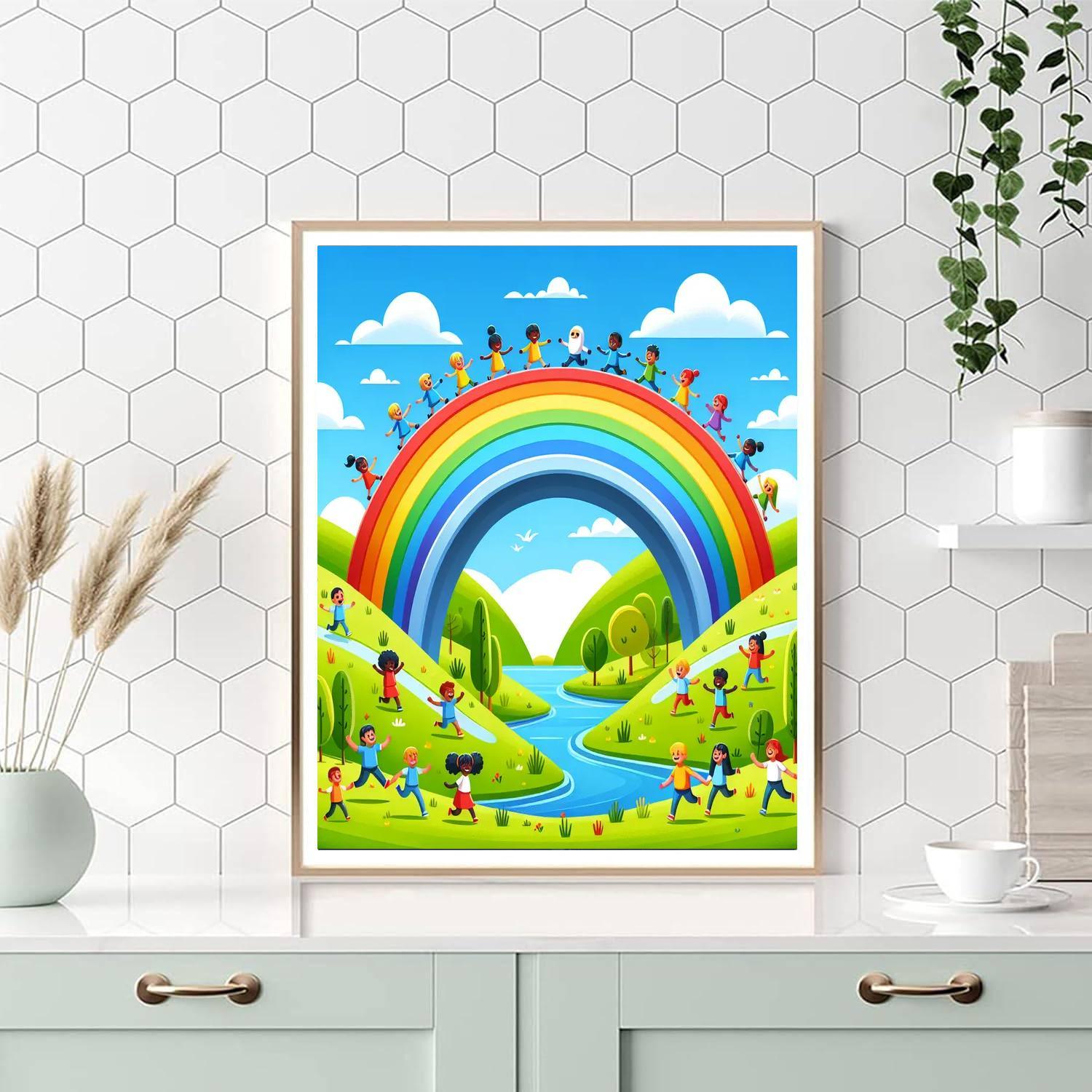 Charming Rainbow Bridge Numbered Painting Kits