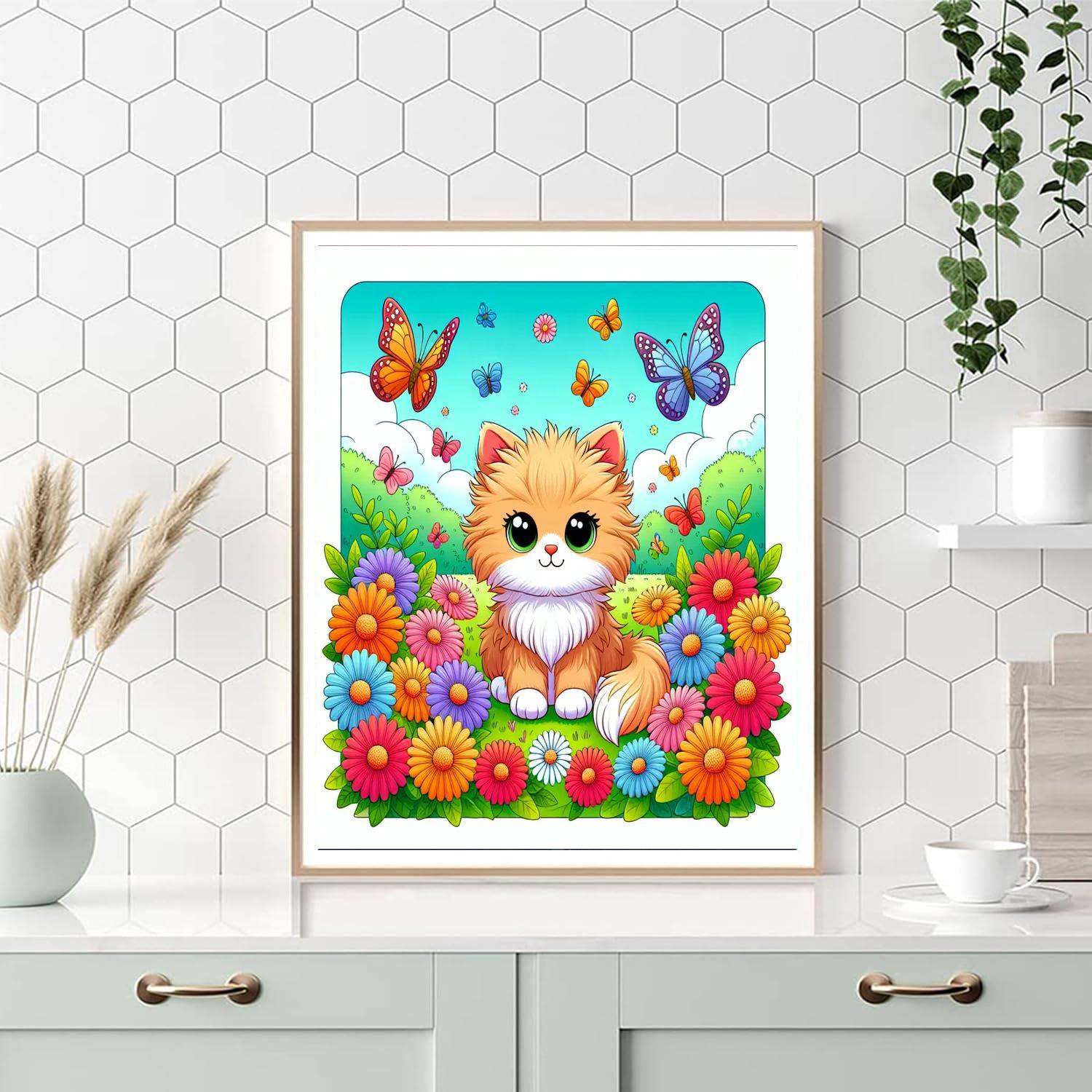 Curious Kitten's Adventure Painting By Numbers Kit
