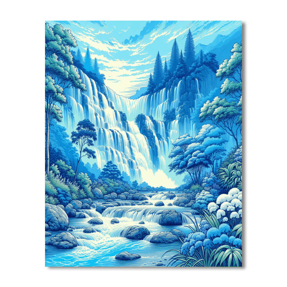 Majestic Waterfall Cascades DIY Paint By Numbers