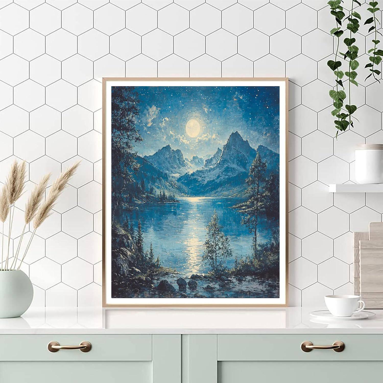 Albert Bierstadt Inspired Harmonious Lunar Solstice  Painting By Numbers Kit