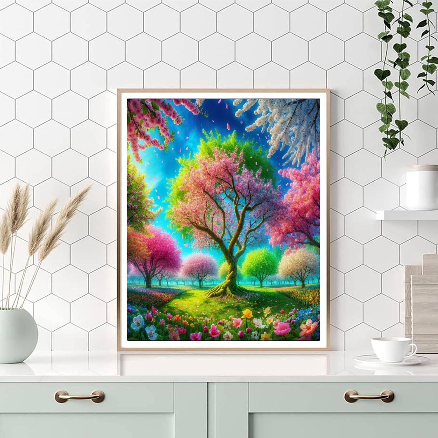 Idyllic Spring Orchard Painting By Numbers Kit