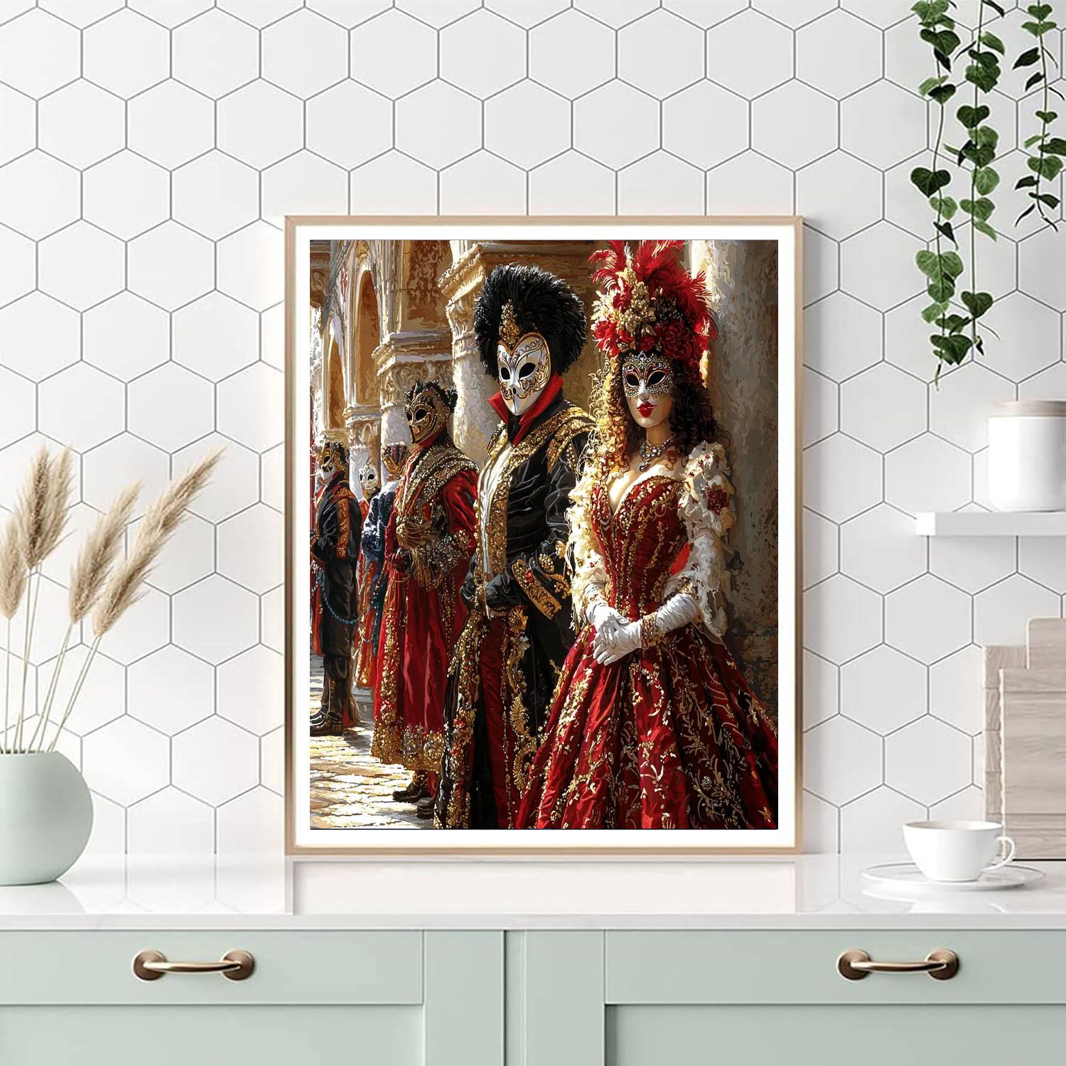 Tiepolo Inspired Venetian Carnival Mystery  Paint By Numbers