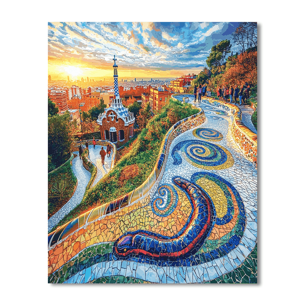 Parc Güell - Barcelona, Spain Paint By Number