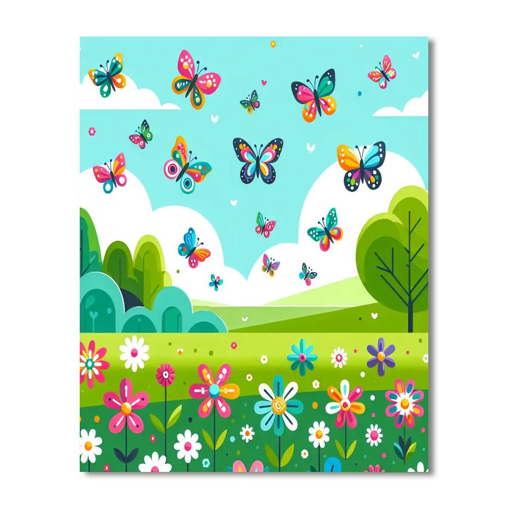 Bright Butterflies Of Happiness Painting By Numbers Kit