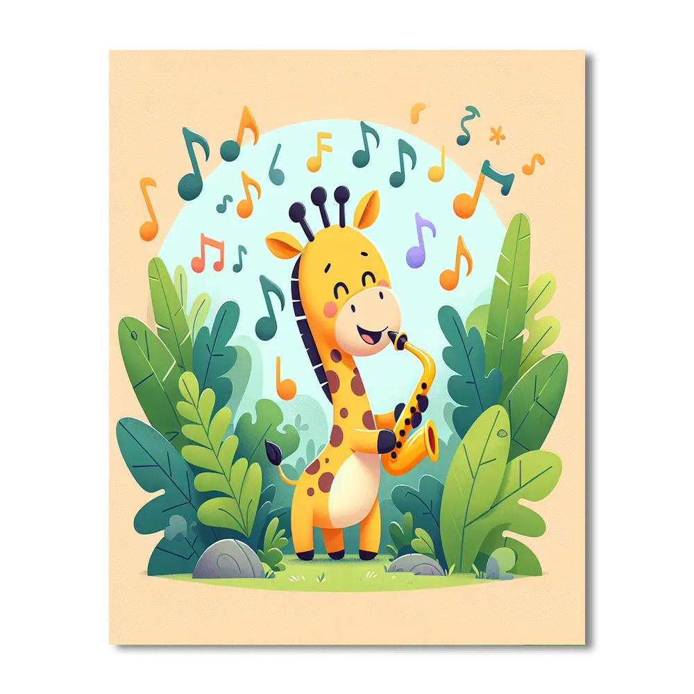 Giraffe's Jungle Jam Numbered Painting Kits