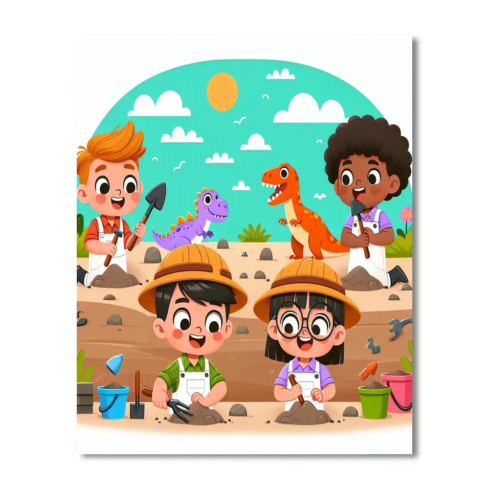 Dino Dig Adventure Paint By Number