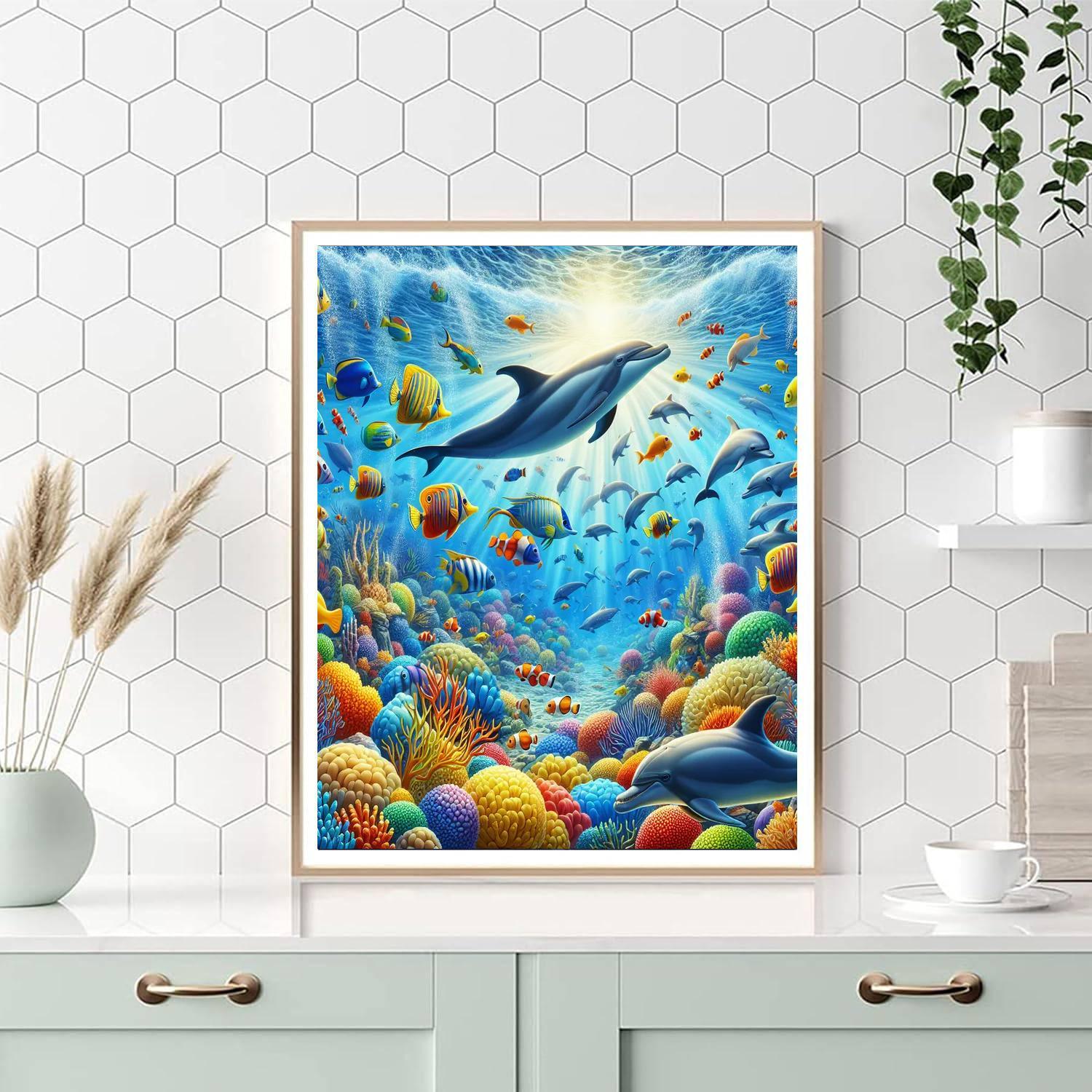 Vibrant Underwater Fantasy DIY Paint By Numbers