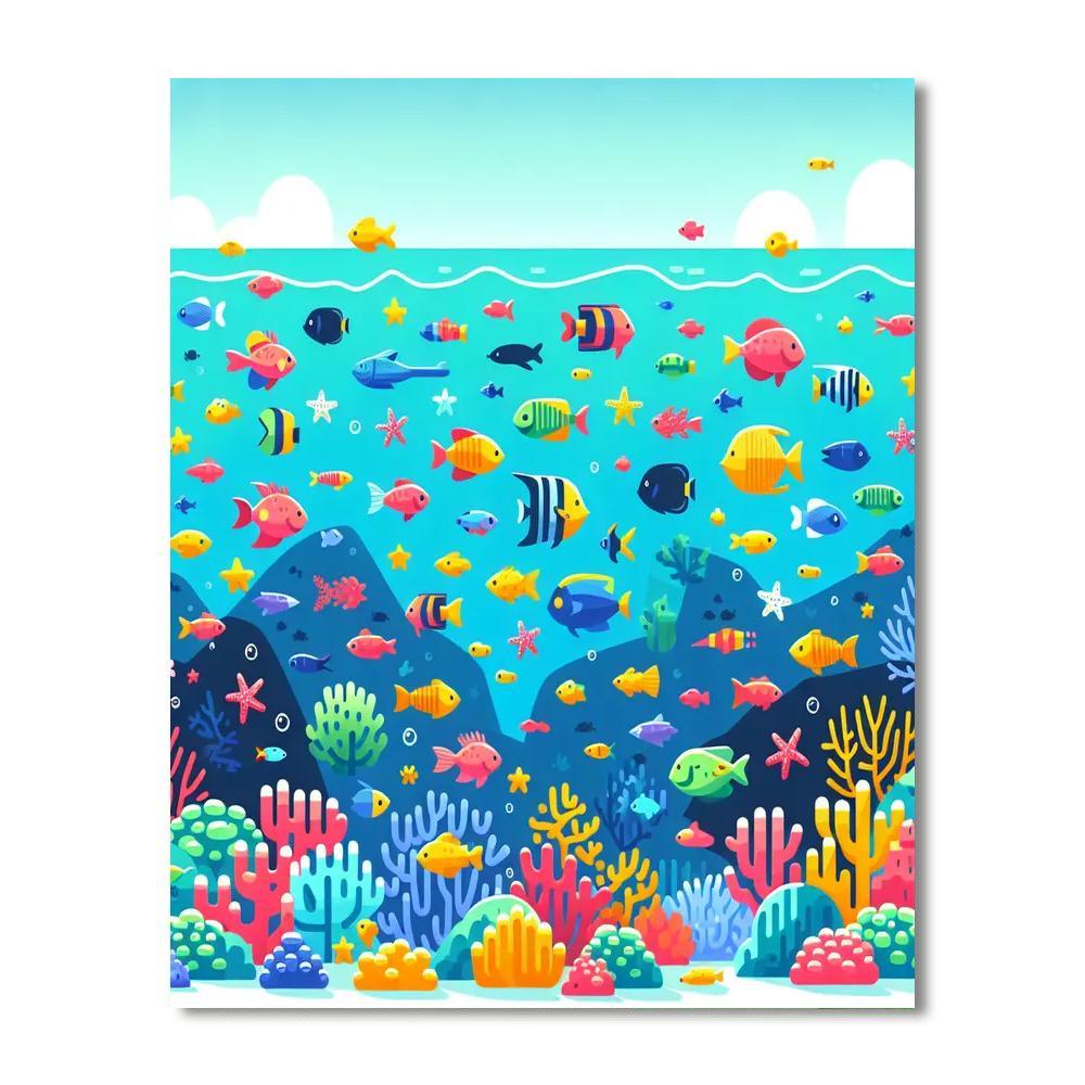 Oceanic Coral Reef Numbered Painting Kits