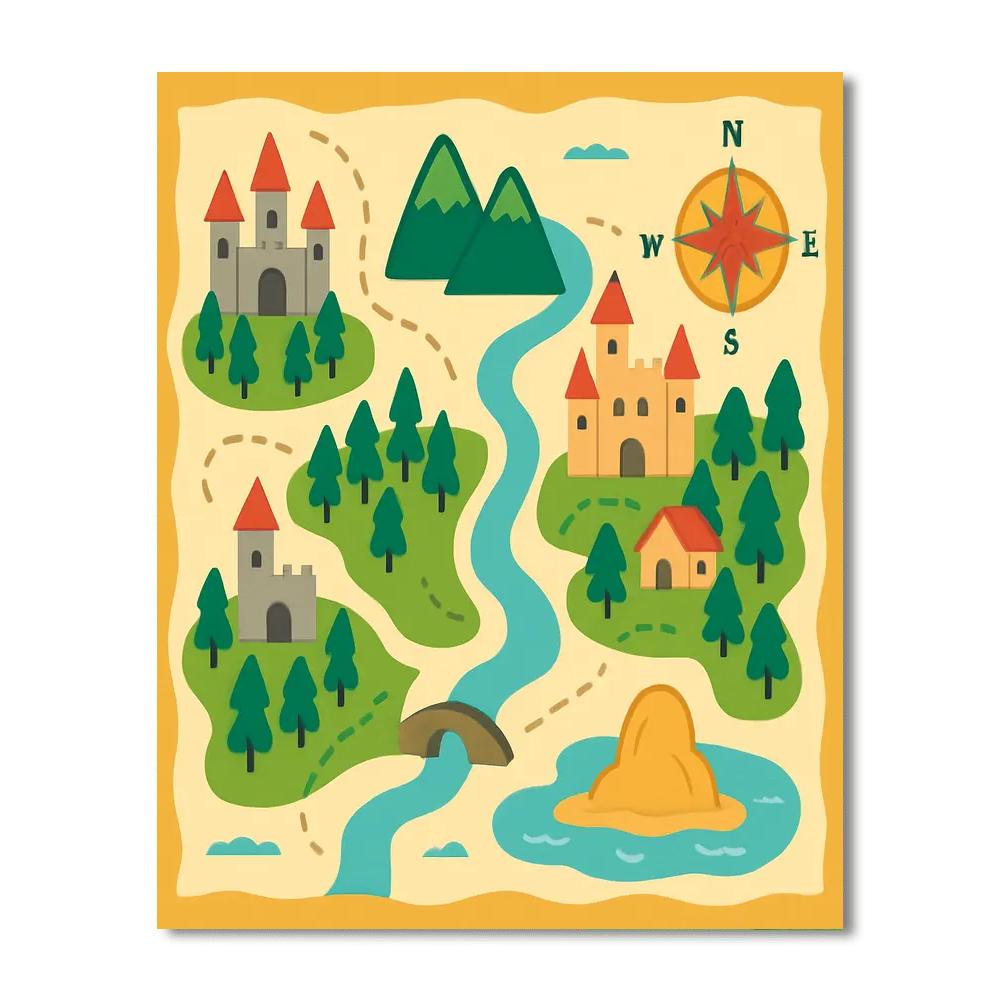 Little Explorer's Map DIY Paint By Numbers