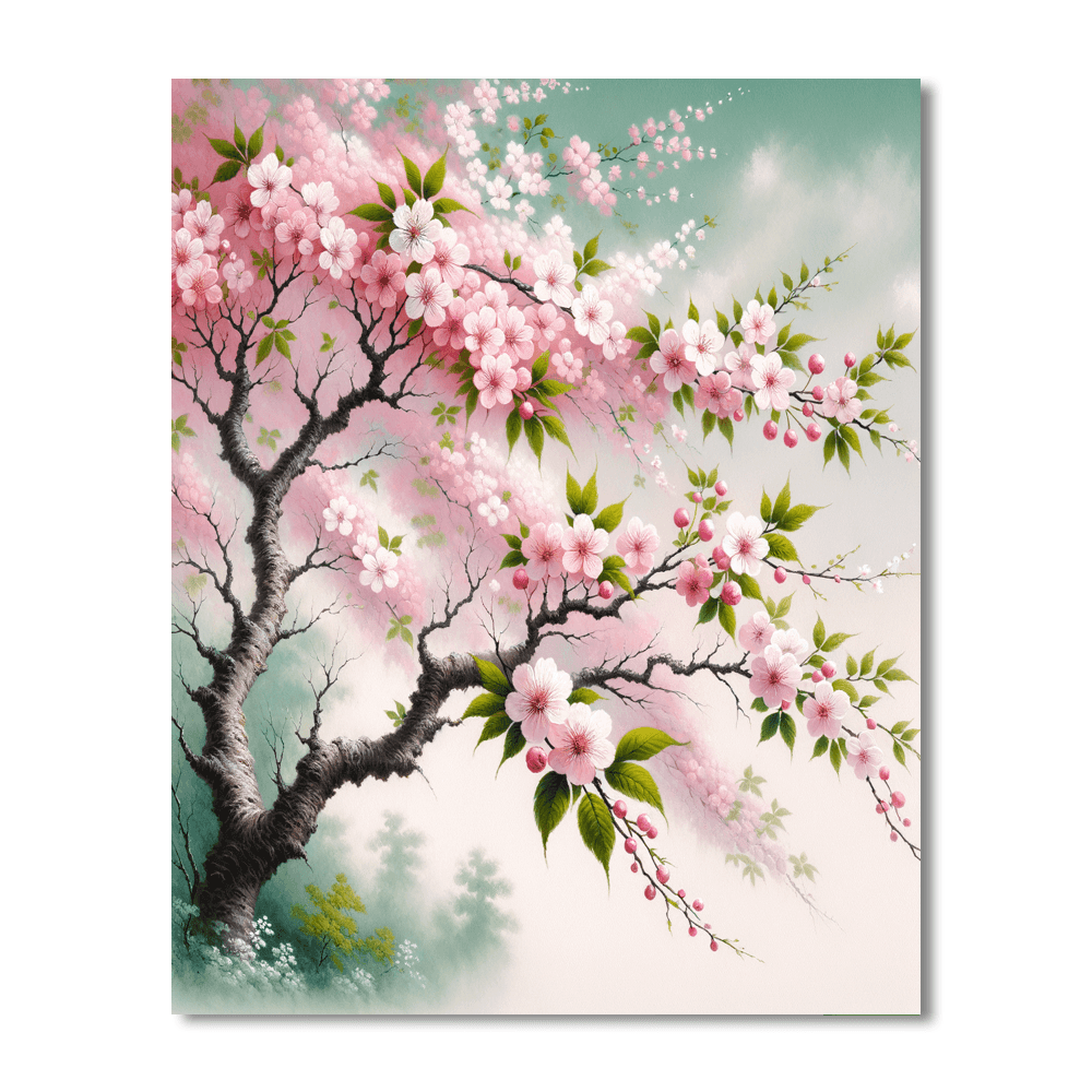 Serenity Of Cherry Blossoms Paint By Number
