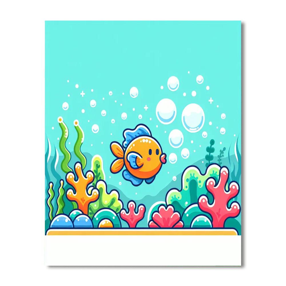 Bubbly Bubble Fish Numbered Painting Kits
