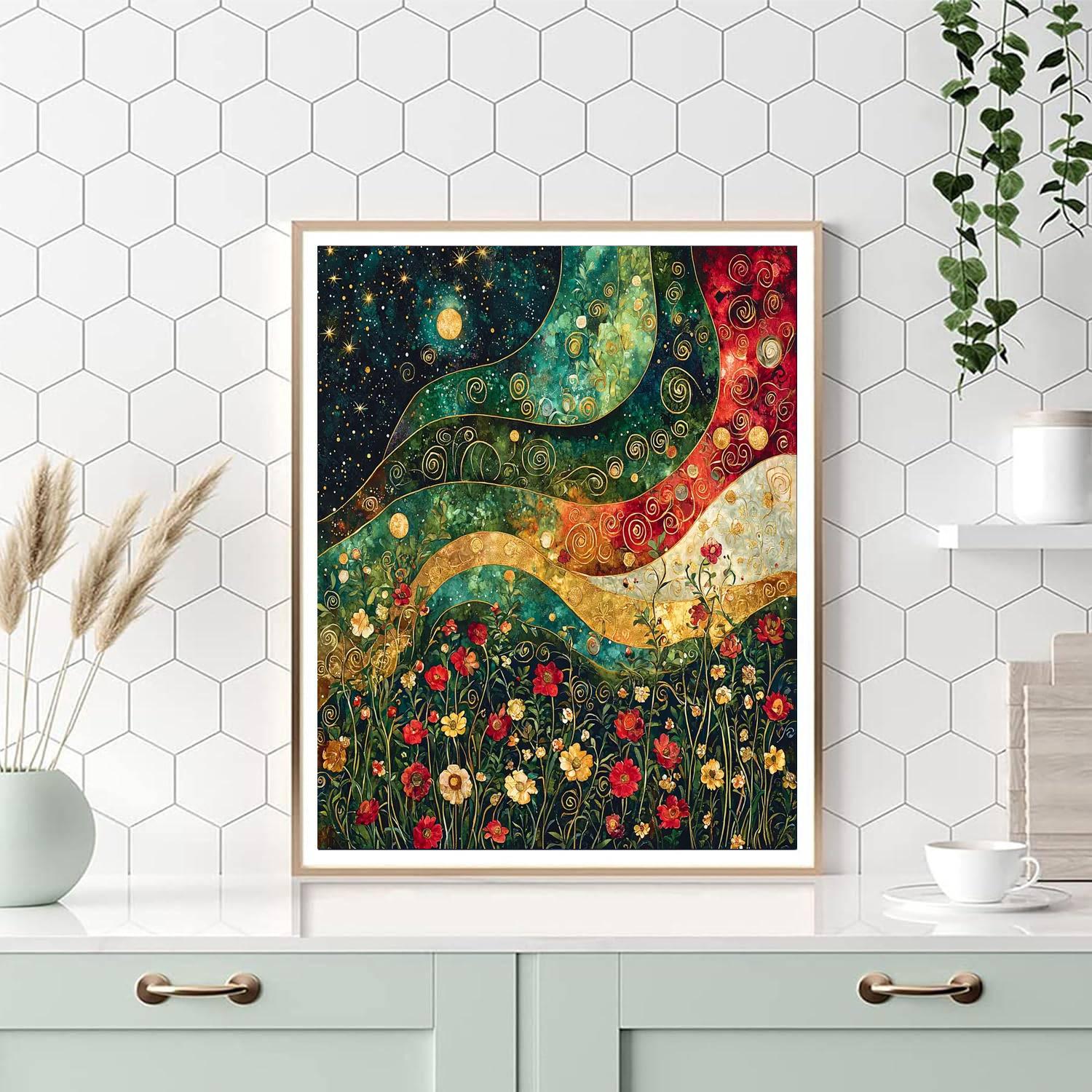 Gustav Klimt Inspired The Infinite Bloom  Paint By Numbers Art