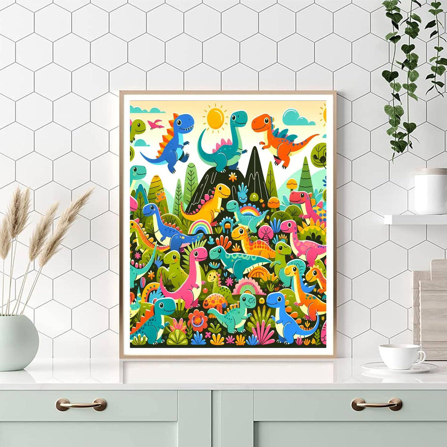 Doodle Dinos Numbered Painting Kits