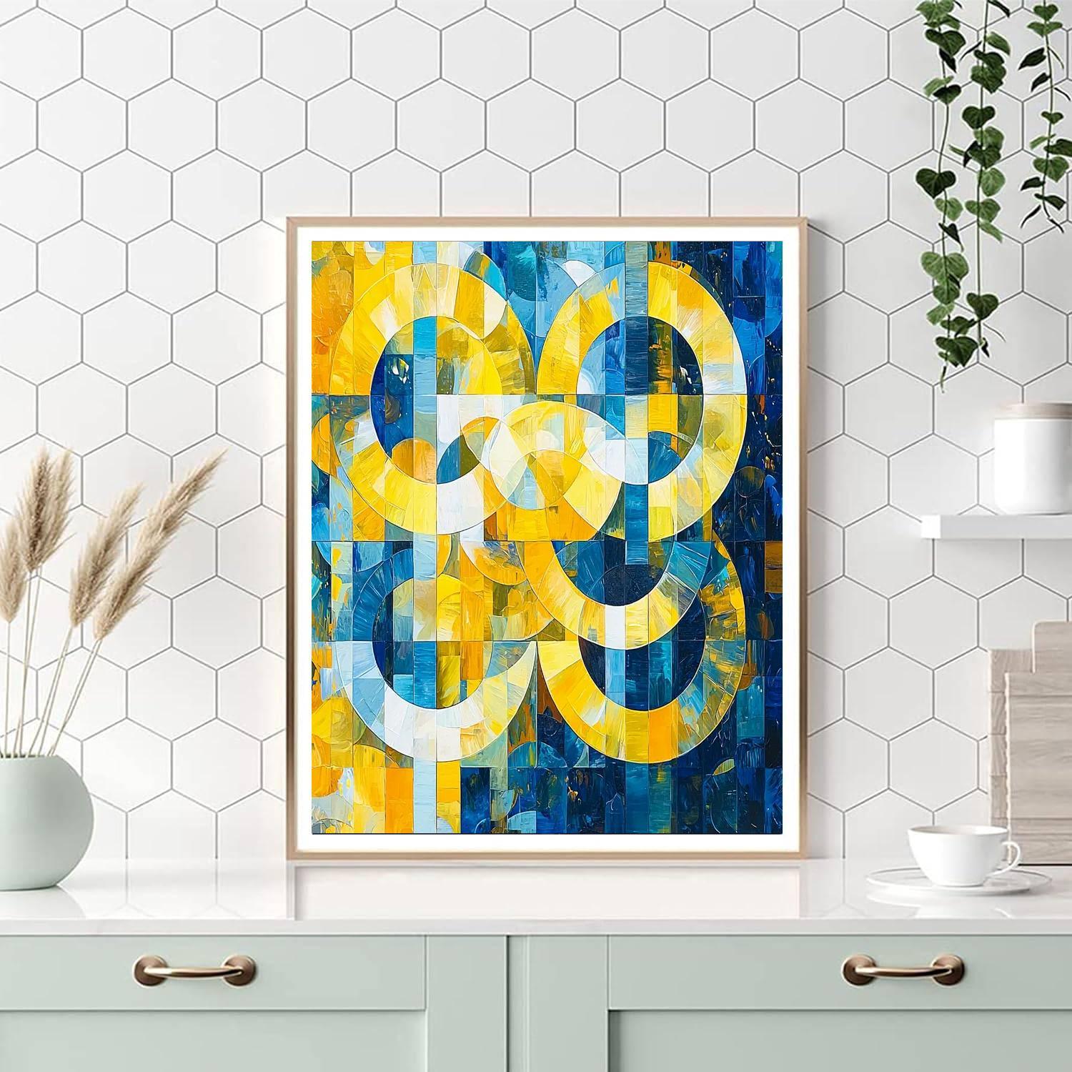 Kazimir Malevich Inspired Celestial Shapes  Numbered Painting Kits