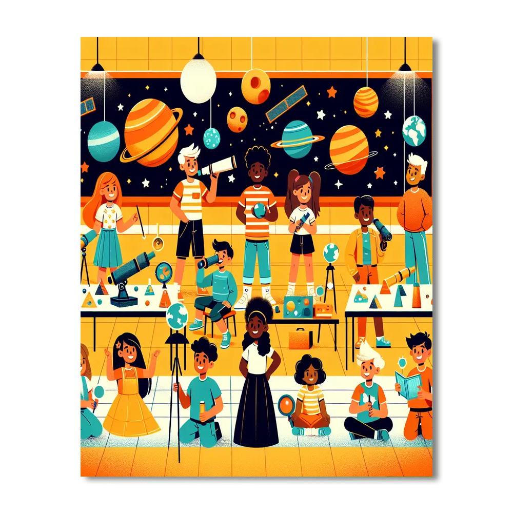 Solar System Science Camp Paint By Number