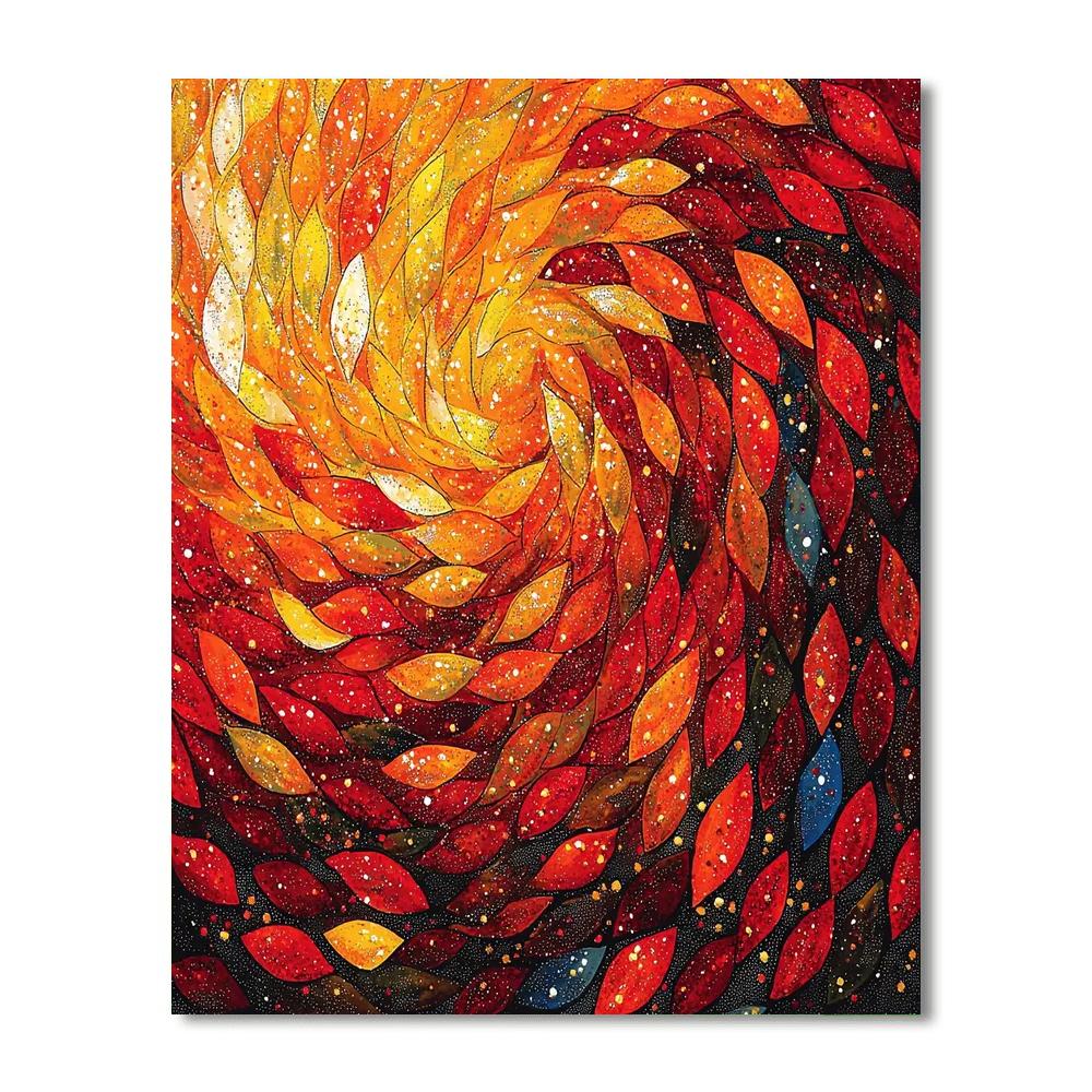 Georges Seurat Inspired Autumn Tapestry  Painting Number Kit