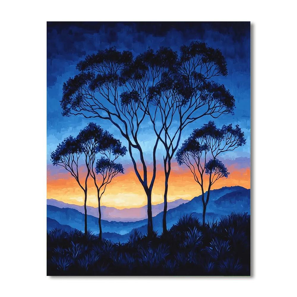 Leonardo Da Vinci Inspired Twilight Forest  Paint By Numbers