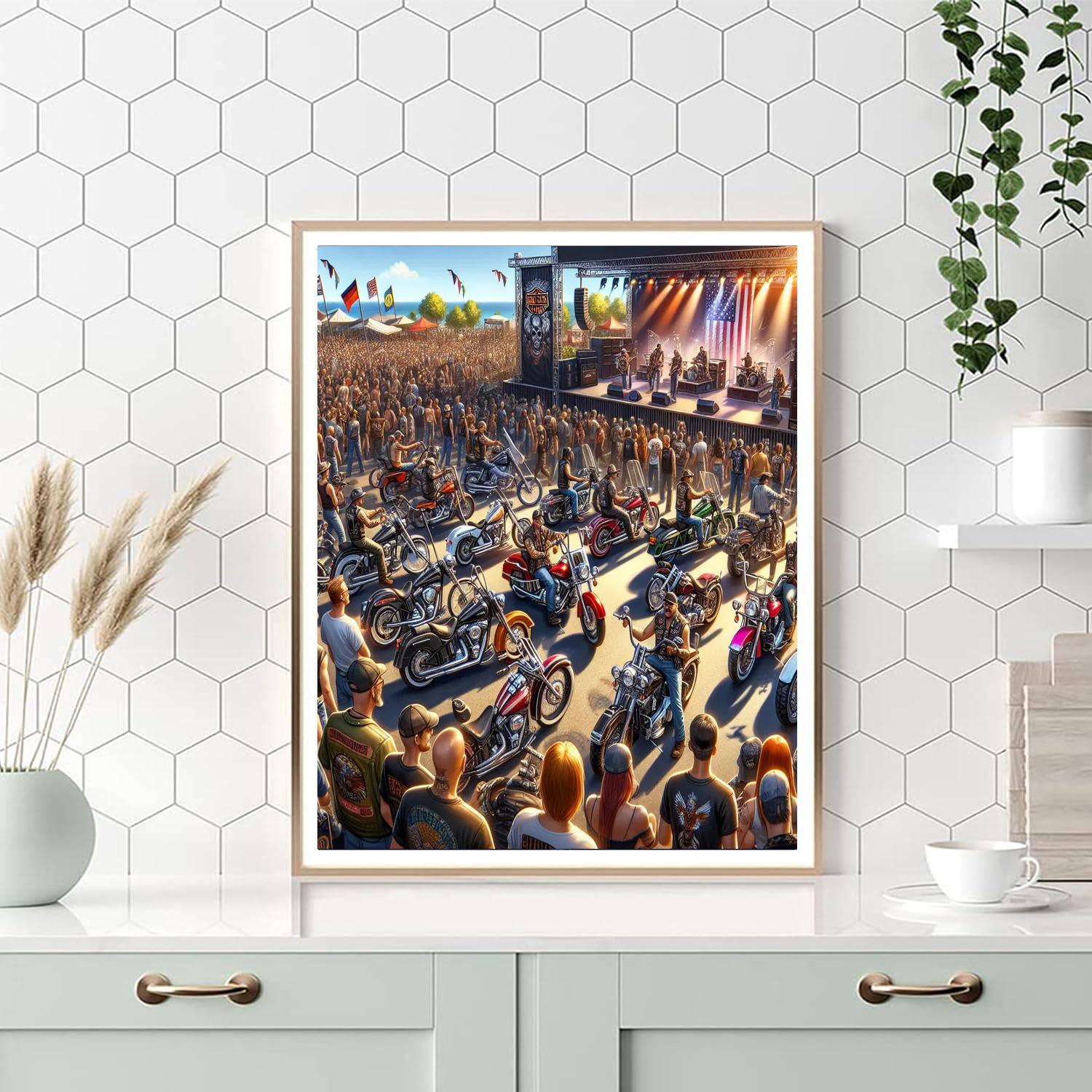 Harley-davidson Rally - United States Paint By Color