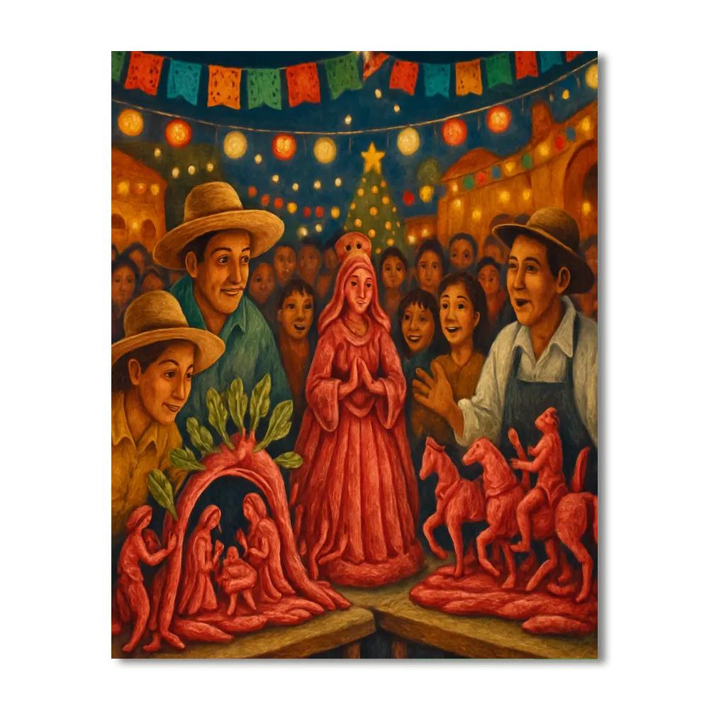 Night Of The Radishes Painting By Numbers Kit