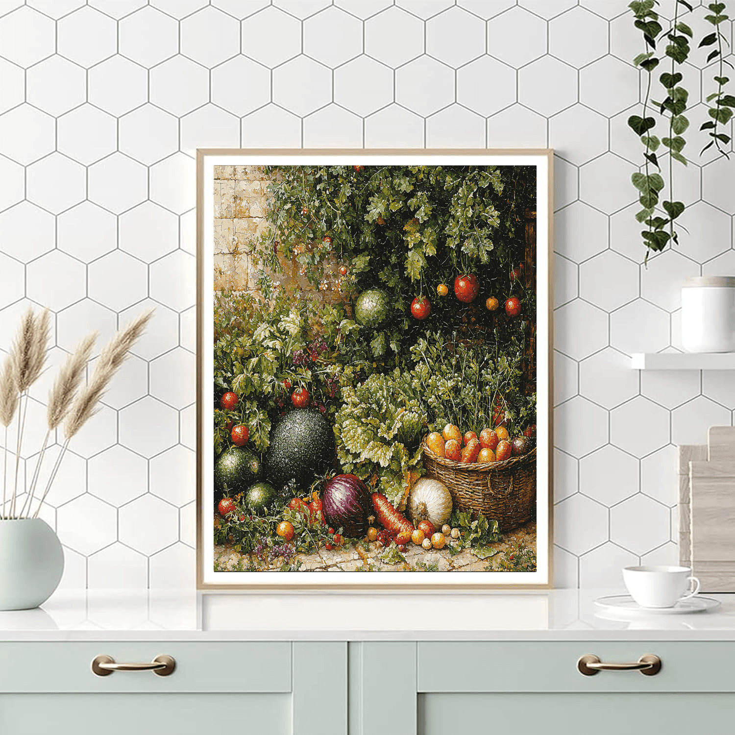 Pieter Bruegel The Elder Inspired Vintage Vegetable Garden  Paint By Color