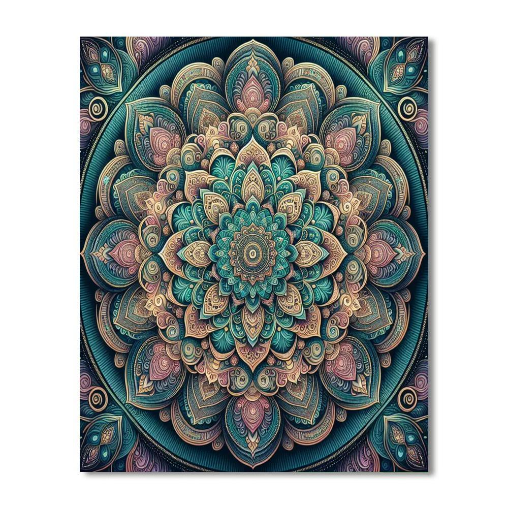 Colorful Mandala Bliss Paint By Numbers Art