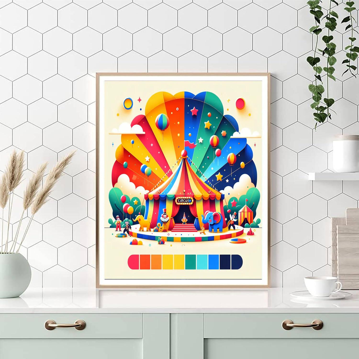 Creative Circus Painting Number Kit
