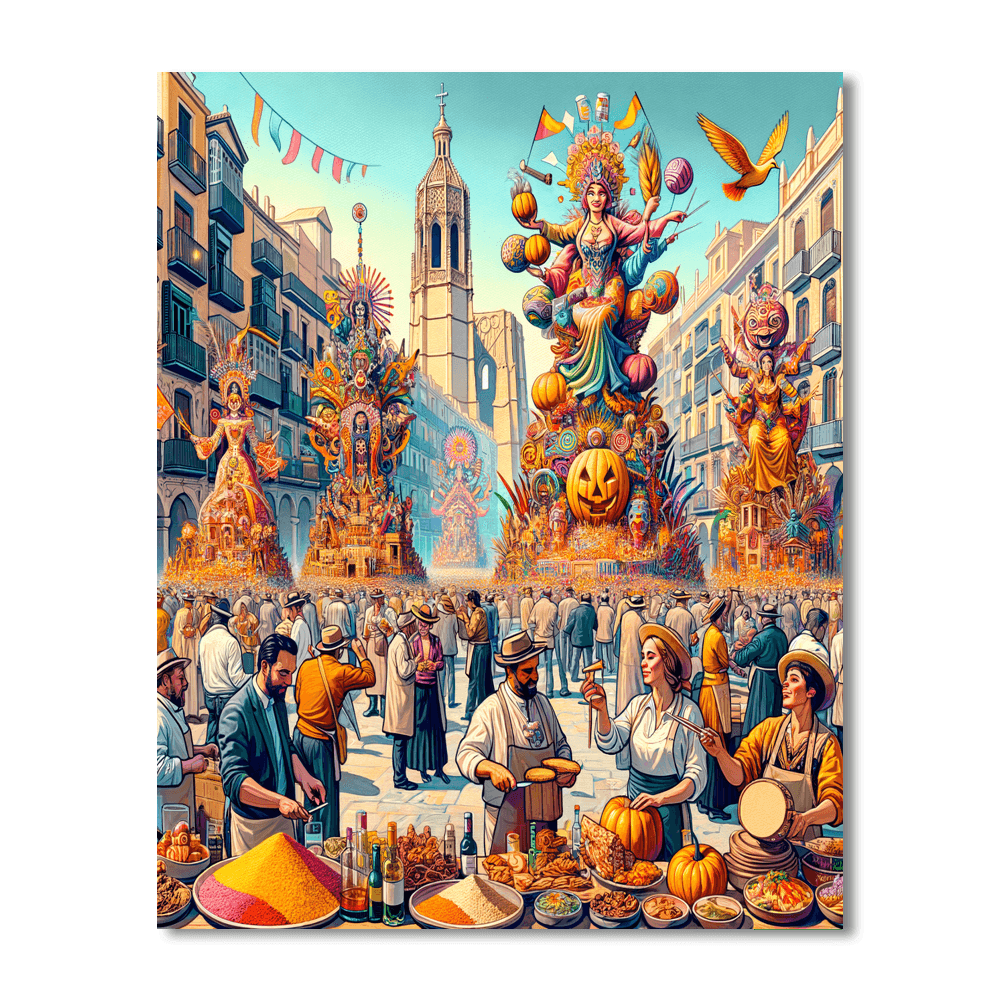 The Las Fallas Festival Paint By Color