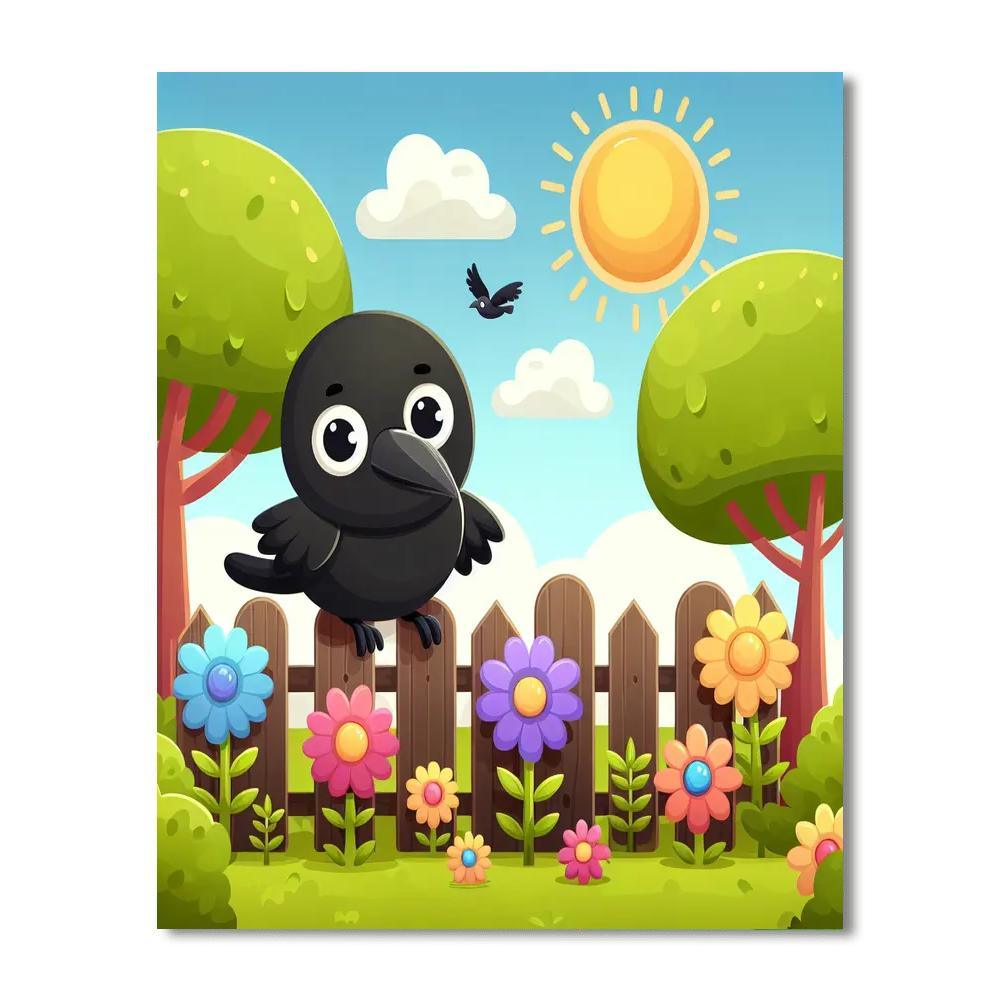 Curious Crow Painting Number Kit