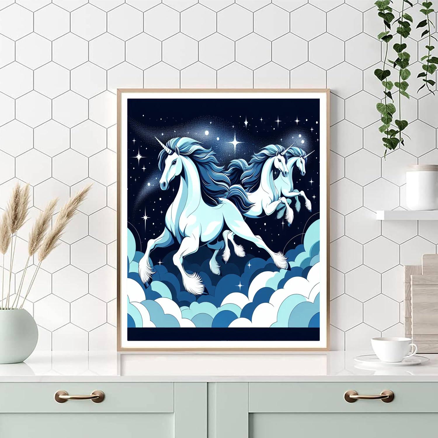 Starry Stallion Soiree Number Painting