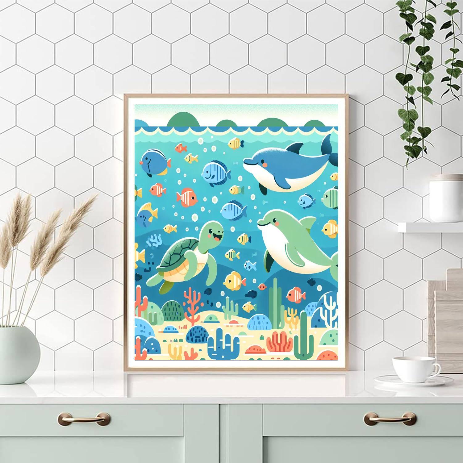 Ocean Adventure With Marine Life Paint By Number